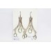 Dangle Earrings Green Amethyst Women's Silver Solid 925 Gemstone Handmade A541